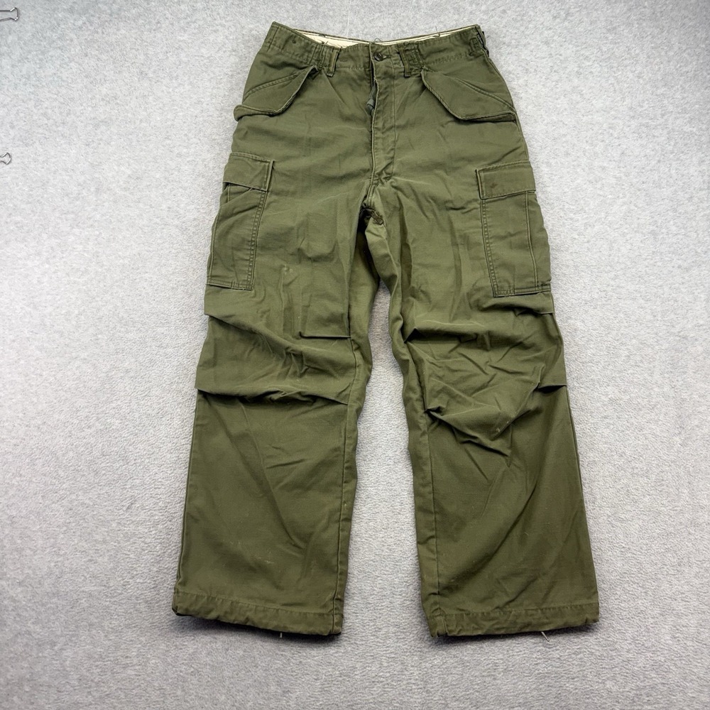 Vietnam War US Army OD107 Sateen Cold Weather Trousers Small Regular 70s 30x30